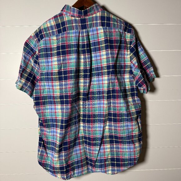 Ralph Lauren Short Sleeve Button Down Plaid Blue, White, Pink, Yellow...Size XXL - Picture 3 of 7